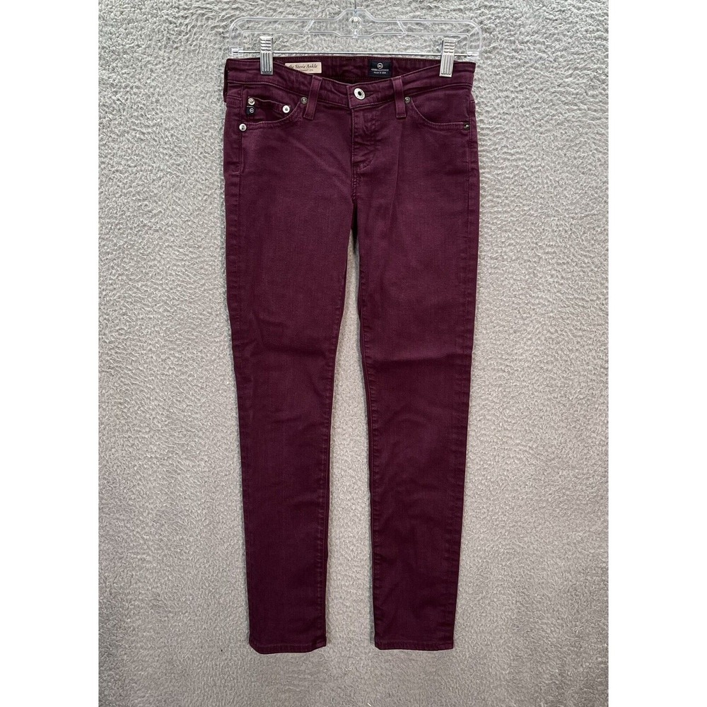 Adriano Goldschmied Jeans Womens 25 Purple The Stevie Ankle Slim Straight Preppy